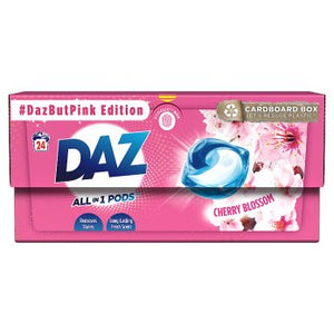 DAZ All-in-1 PODS Washing Liquid Capsules 24 Washes Cherry Blossom