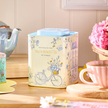 Load image into Gallery viewer, English Cottage Tea Caddy Cream / Blue 120 Teabags