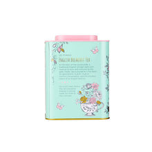 Load image into Gallery viewer, English Cottage Tea Caddy Green / Pink 120 teabags