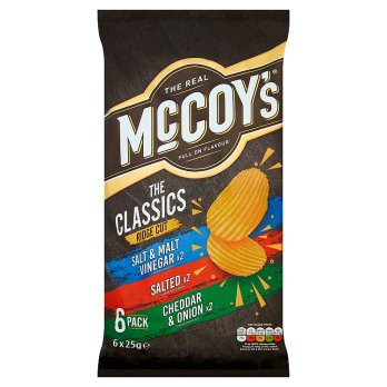 McCoy's The Classics Ridge Cut Potato Crisps 6 x 25g