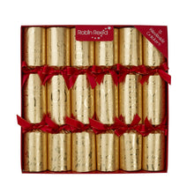 Load image into Gallery viewer, Christmas Crackers Gold Joyeaux Noel 12 pack
