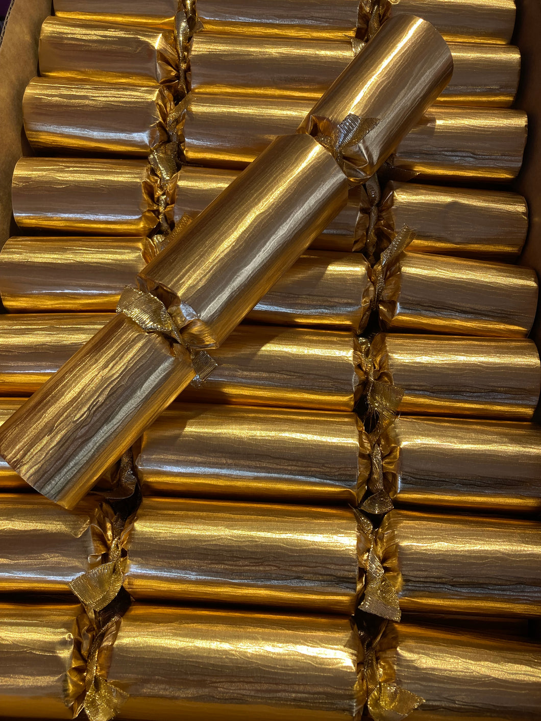 Individual Gold Christmas Crackers