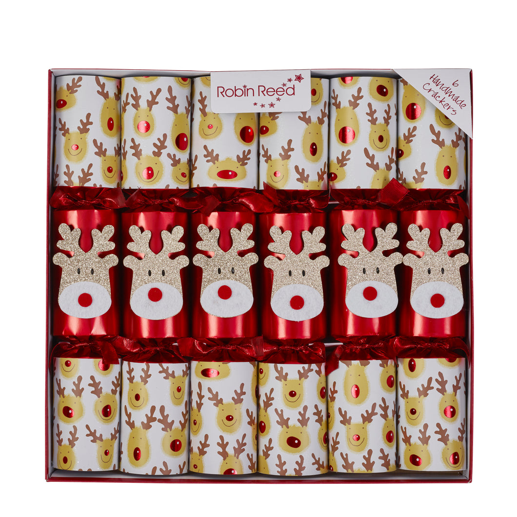 Christmas Crackers Racing Reindeer 6 pack