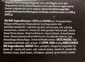 NZ Craft Pies Vegan Curry 2x250g (shop pick up only)