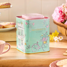 Load image into Gallery viewer, English Cottage Tea Caddy Green / Pink 120 teabags
