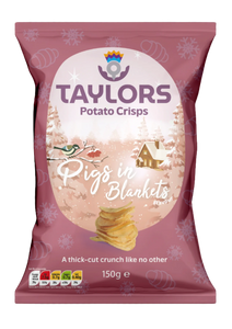 Taylors Hot Pigs in Blankets Crisps 150g
