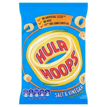 Hula Hoops Salt & Vinegar Flavour Potato Rings 34g