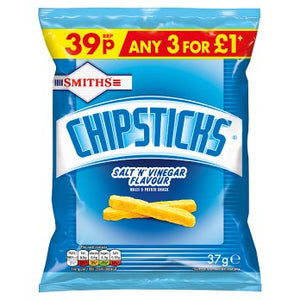 Smiths Chipsticks Salt & Vinegar Snacks reduced 5/8/23 date