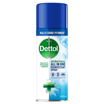 Dettol All-In-One Disinfectant Spray, Crisp Linen 400ml
