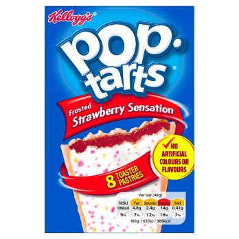 Kellogg's Pop Tarts Frosted Strawberry Sensation Toaster Pastries 8 pack 48g