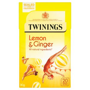 Twinings Lemon & Ginger 20 Single Tea Bags