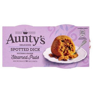 Aunty's Delicious Spotted Dick Sultana & Raisin Steamed Puds 2 x 95g