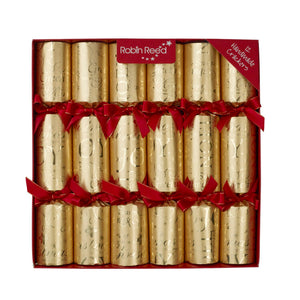 Christmas Crackers Gold Joyeux Noel 12 pack