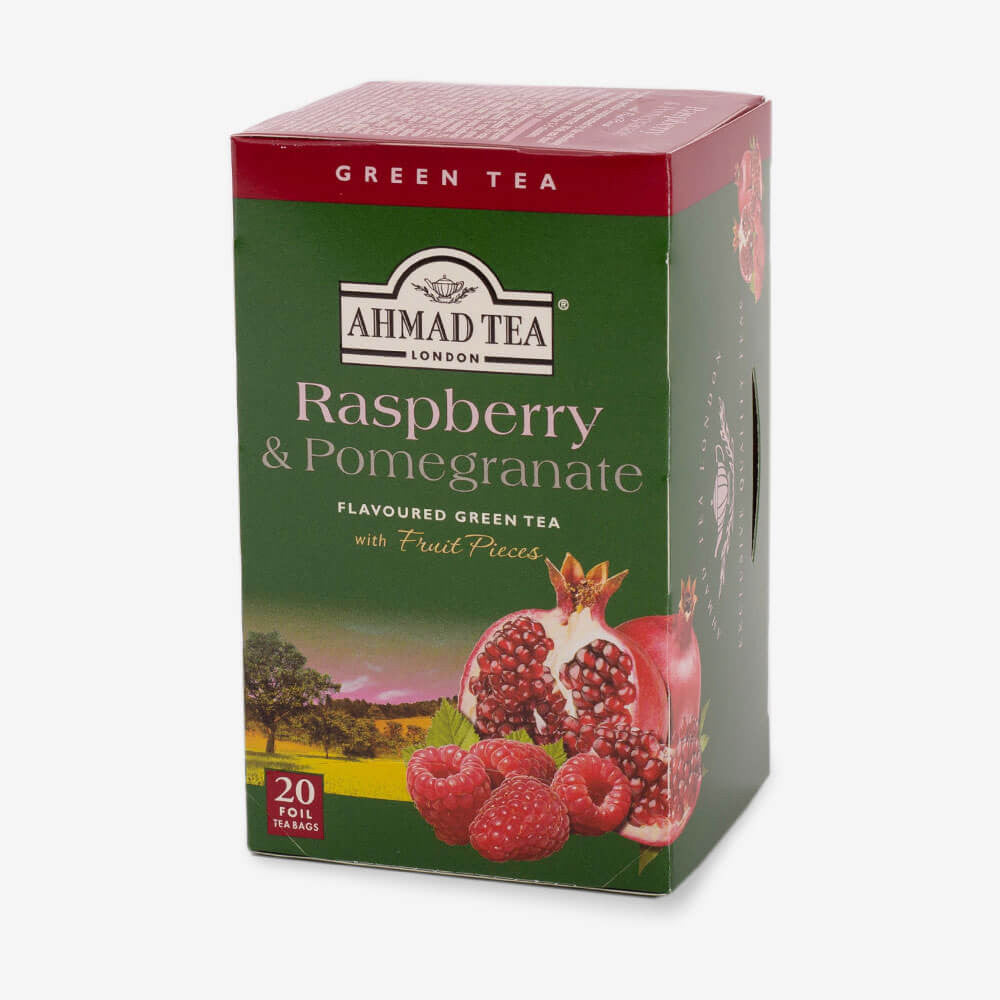 Ahmad Tea - Raspberry & Pomegranate Green Teabags 20s