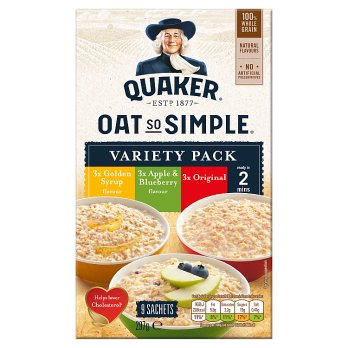 Quaker Oats Oat So Simple Variety 9 Sachets 297g