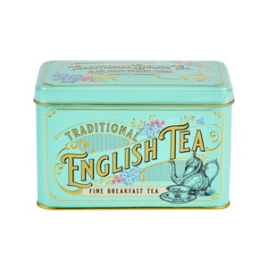 Vintage Victorian Mint Green Tea Caddy 40 English Breakfast Tea Bags